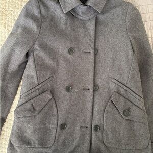 Lacoste Women’s Wool Pea coat Double breasted detachable liner32 Classic Preppy